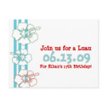 Luau Party Invitations Postcard