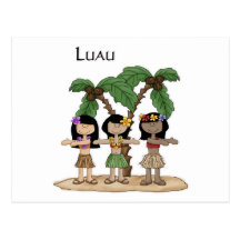 Luau Trio Post Card