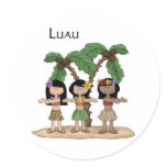 Luau Trio Round Sticker
