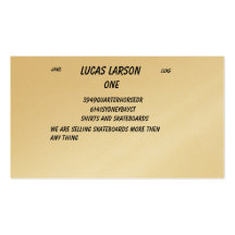 Lucas Larson, 3949quarterhorseDr, 6141sydneybay... Business Card