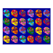 Lucha Libre Sugar Skulls Post Cards