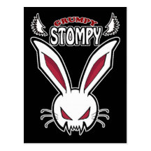 Luci the grumpy stompy postcard
