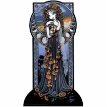 "Lucia" Gothic Flower Moon Fairy Art Cut Outs