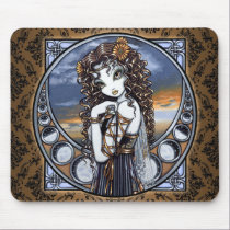 "Lucia" Gothic Flower Moon Fairy Art Mousepad mousepads