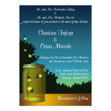 lucioles du faire-part de mariage 5x7 et pots de m