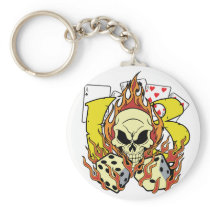 Lucky 13 Dice and Skull Key Chains