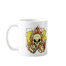Lucky 13 Dice and Skull Coffee Mug