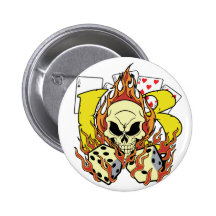 Lucky 13 Dice and Skull Pins
