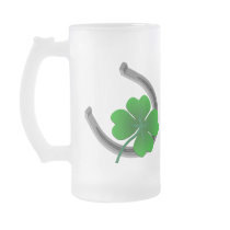 Lucky Beer Glass St. Patrick's Day Shamrock Mug
