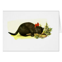 Lucky black cat cards