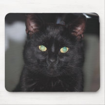 Lucky black cat mouse pads