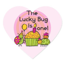 Lucky Bug Cupcake 1st Birthday Tshirts and Gifts