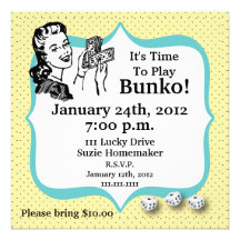Lucky Bunko Player Invitation by Artinspired