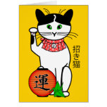 Lucky Cat with Lantern Card