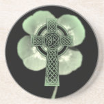 Lucky Celtic Cross Beverage Coasters