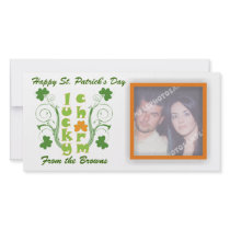 Lucky charm clover shamrock swirls
