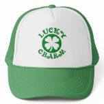 Lucky Charm - Four Leaf Clover Trucker Hat hats