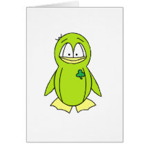 Lucky Charm Penguin Card