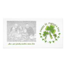 Lucky Clover Holiday Photo Cards