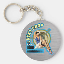 Lucky Drop WWII Nose Art Key Chain