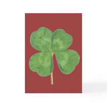 Lucky Four-Leaf Clover Shamrock Greeting Cards