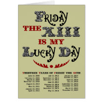 Lucky Friday the 13th Light Card