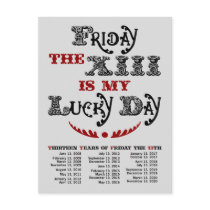 Lucky Friday the 13th Light Postcard
