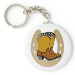 LUCKY GOLD horsehoe & boots KEYCHAIN