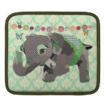 Lucky Green Elephant iPad Sleeve