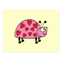 Lucky Heart Bug Tshirts and Gifts Postcard
