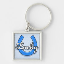 Lucky Horseshoe Keychain (blue)