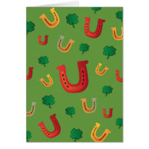 Lucky Horseshoes Greeting Card