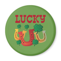 Lucky Horseshoes Fridge Magnet