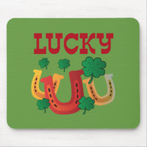 Lucky Horseshoes Mouse Pad