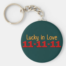 Lucky in Love 11-11-11 Keychains