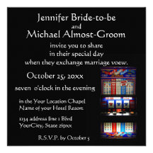 Lucky in Love Casino Theme Wedding Personalized Invite
