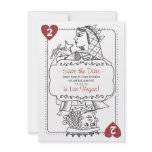 Lucky in Love Save the Date - 2 of Hearts Custom Invites