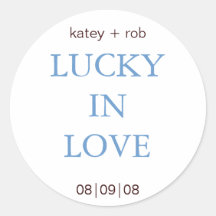 Lucky in Love - Simple and Sweet Round Sticker