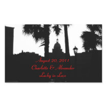 "Lucky in Love" Sunset Wedding Sticker
