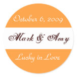 "Lucky in Love" Wedding Sticker