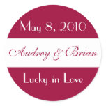 "Lucky in Love" Wedding Sticker