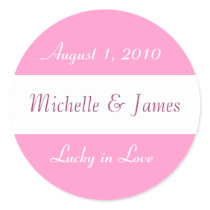 "Lucky in Love" Wedding Sticker