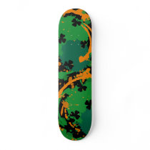 Lucky Irish Ink Clover - dark skateboard
