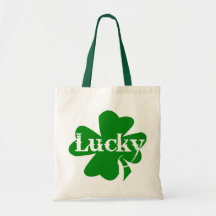 Lucky Irish St. Patricks Day Green Shamrock Bags