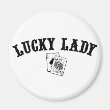 Lucky Lady Fridge Magnet