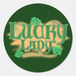 Lucky Lady Grn Stickers