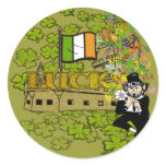 Lucky Leprechaun With His Irish Castle stickers