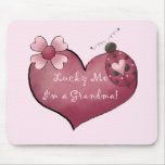 Lucky Me I'm a Grandma Tshirts and Gifts Mouse Pads