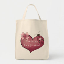 Lucky Me I'm a Grandma Tshirts and Gifts Tote Bags