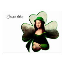 Lucky Mona Lisa Shamrock Business Card